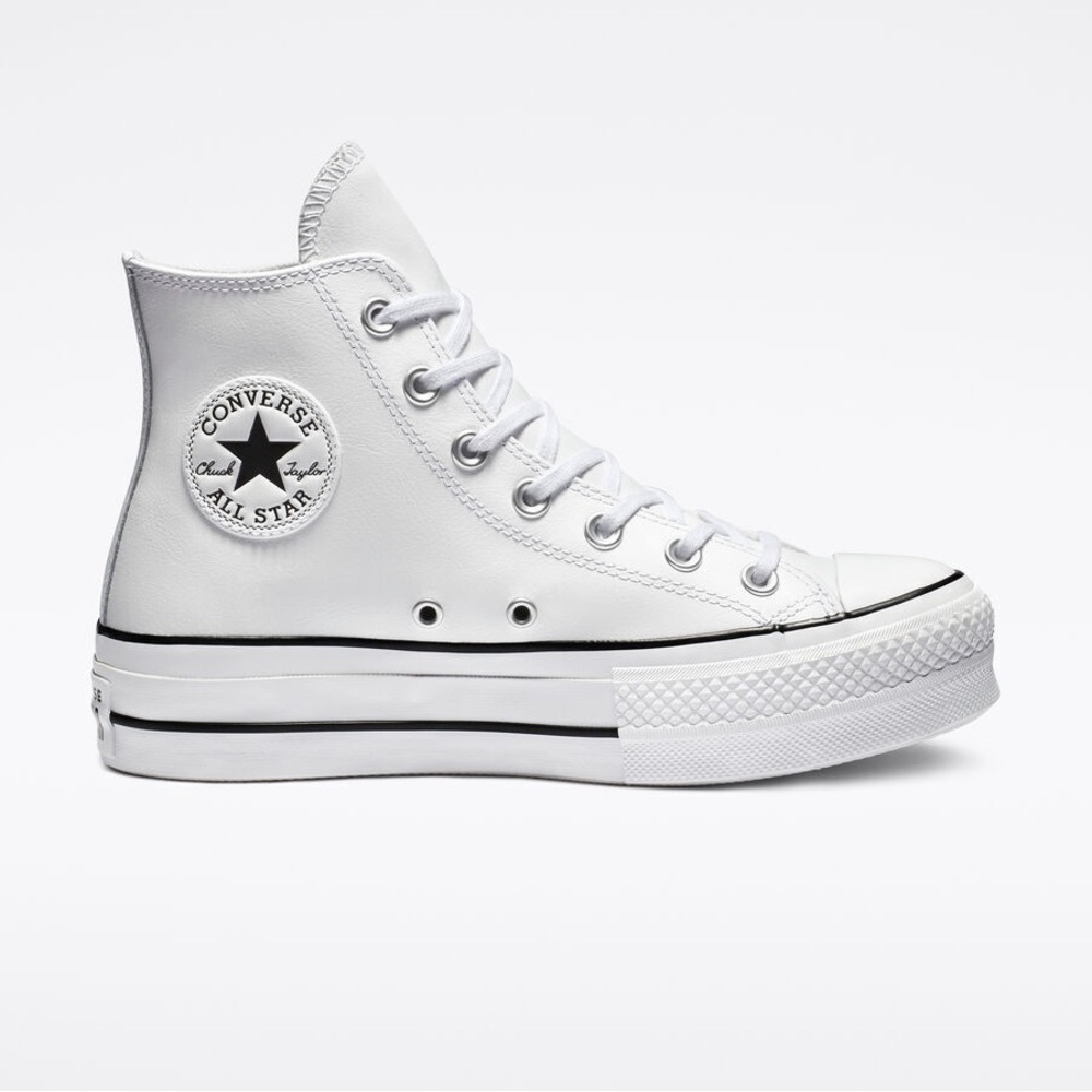 White Platform Converse